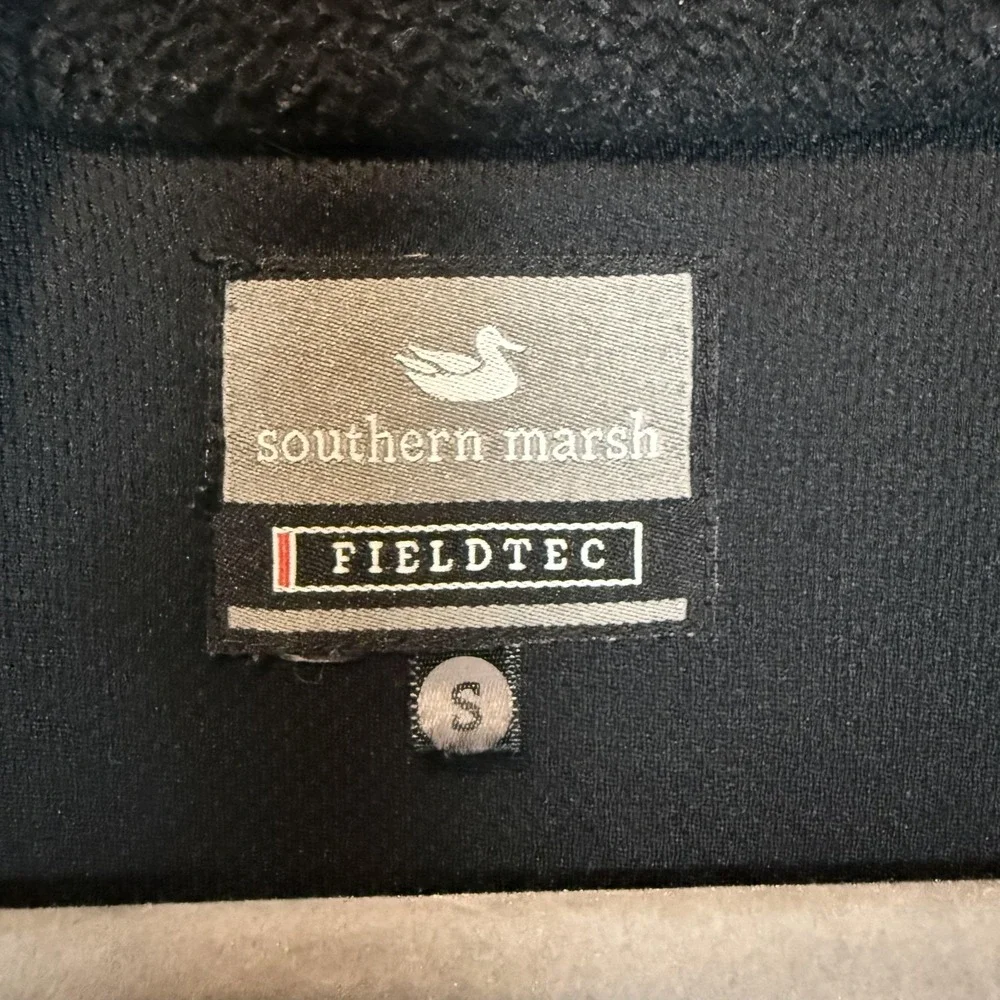 Southern Marsh Jacket Mens Small‎ Black FieldTec Fleece Full Zip Pockets Outdoor